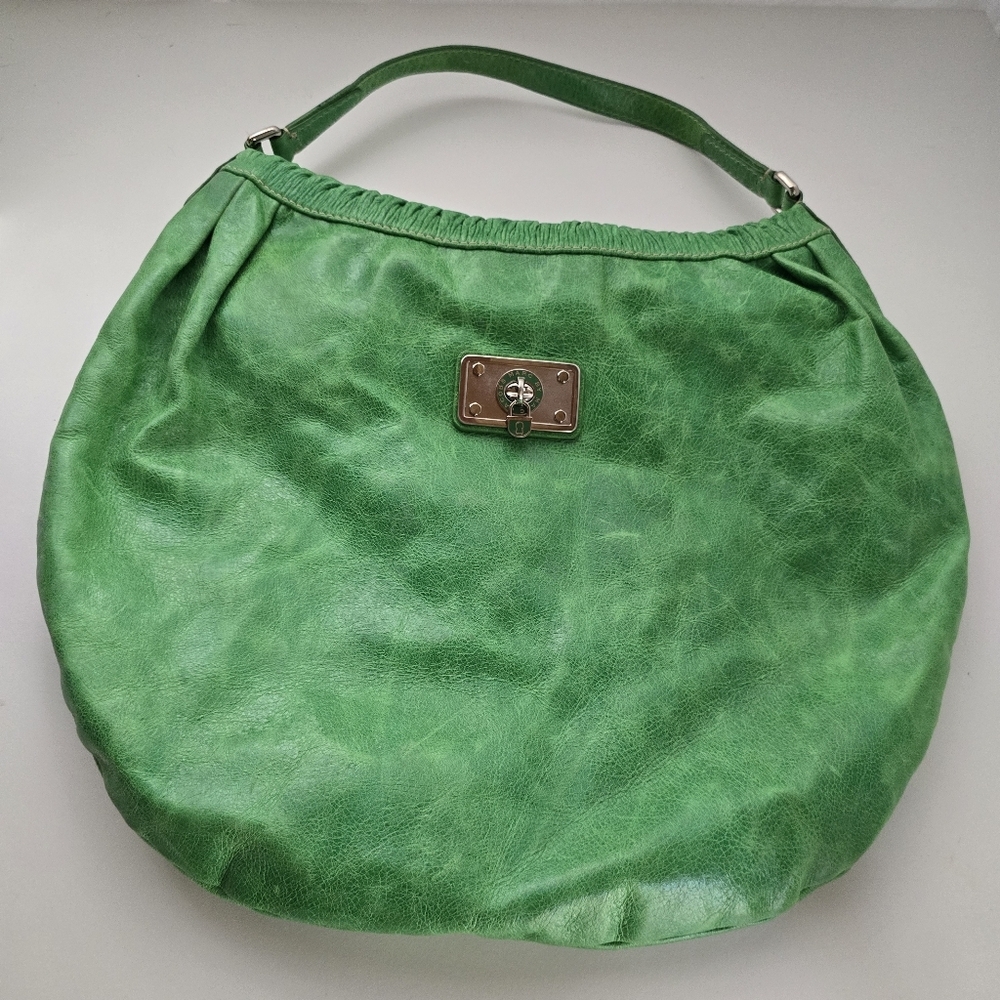 Marc by Marc Jacobs XL Green Leather Hobo Shoulder Bag - Picture 3 of 12